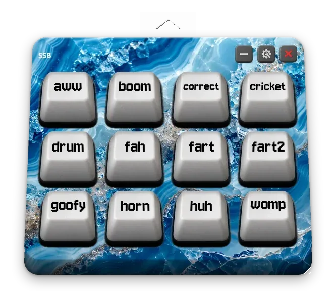 My soundboard, with sound effects ready for the next lesson